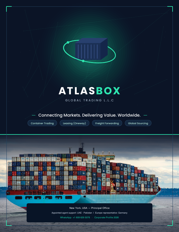Cover of the AtlasBox Global Trading LLC Corporate Profile 2026